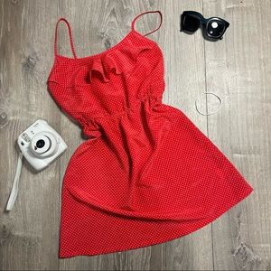 Little red polka dot dress